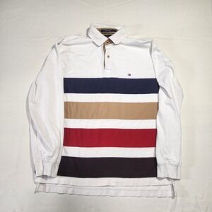Tommy Hilfiger Rugby Shirt Large Made in Taiwan